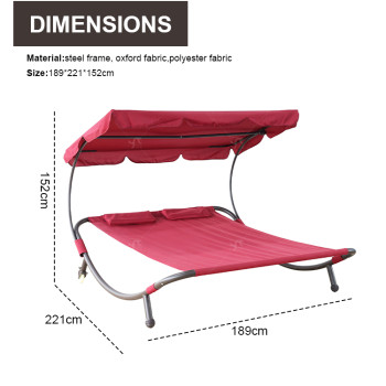 Outdoor Lounge Bed with Canopy and Garden Patio Balcony Backyard Terrace Sun Bed Sun Lounger Lounge Seating Day Bed