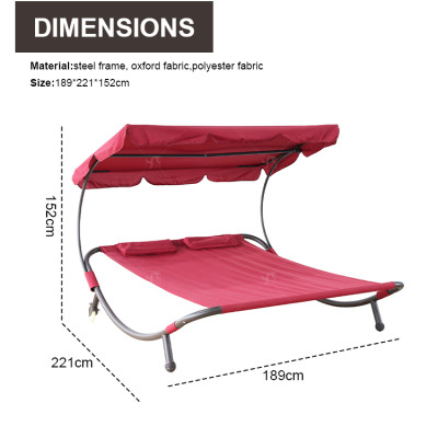 Outdoor Lounge Bed with Canopy and Garden Patio Balcony Backyard Terrace Sun Bed Sun Lounger Lounge Seating Day Bed