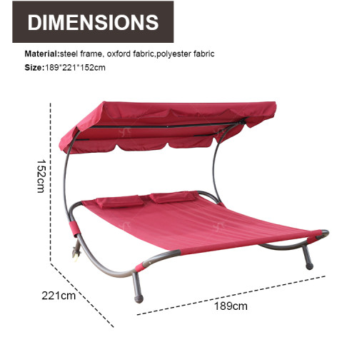 Outdoor Lounge Bed with Canopy and Garden Patio Balcony Backyard Terrace Sun Bed Sun Lounger Lounge Seating Day Bed