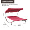 Outdoor Lounge Bed with Canopy and Garden Patio Balcony Backyard Terrace Sun Bed Sun Lounger Lounge Seating Day Bed