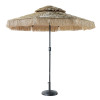 Garden Umbrella 2.5 Meter Two Layer Synthetic Thatch Roof Outdoor with Thatch Grass Beach Thatched Umbrella