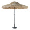 Garden Umbrella 2.5 Meter Two Layer Synthetic Thatch Roof Outdoor with Thatch Grass Beach Thatched Umbrella