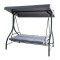 3 Seater Canopy Swing Chair Porch / Heavy Duty 2 in 1 Garden Bench Lounger Bed withMetalFrame,Removable Cushion Outdoor swing