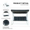 3 Person Outdoor Garden Steel Frame Deluxe Leisure Swing Lawn Furniture with Canopy Modern Steel Metal Three Seat Swing Chair