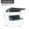 3 Person Outdoor Garden Steel Frame Deluxe Leisure Swing Lawn Furniture with Canopy Modern Steel Metal Three Seat Swing Chair