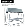 Hanging Swing Bed Outdoor Day Bed Hammock Hanging Stand Mosquito Net Cover Double Bed Patio Backyard for Outdoor Furniture Use