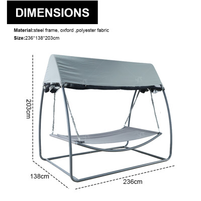 Hanging Swing Bed Outdoor Day Bed Hammock Hanging Stand Mosquito Net Cover Double Bed Patio Backyard for Outdoor Furniture Use