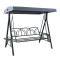 Modern Steel Metal Three Seat Swing Chair Outdoor Garden Patio Furniture 3-4 People Seating Garden Swing Chair with Cushion