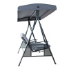 Modern Steel Metal Three Seat Swing Chair Outdoor Garden Patio Furniture 3-4 People Seating Garden Swing Chair  with Cushion