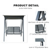 2*1teslin High-class Rocking Chair with Stand Outdoor Furniture Garden Hammock Hanging Patio Swing Chair  for Home & Park Use