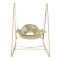 Nordic Double Swing Hanging Chair Home Lazy Indoor Cradle Chair with Rattan Metal Patio Garden Hanging Rocking Chair for Balcony