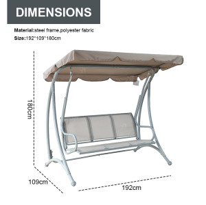 Modern Luxury 3-Seater Metal Hanging Swing Chair Canopy with Bali European Style for Outdoor Use Garden Furniture  Swing Chair