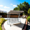 Modern Luxury 3-Seater Metal Hanging Swing Chair Canopy with Bali European Style for Outdoor Use Garden Furniture Swing Chair