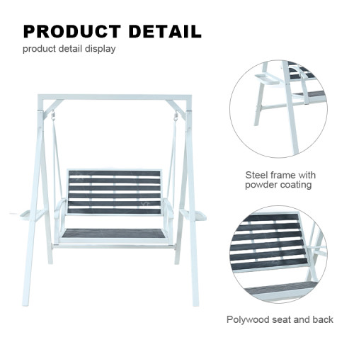 Outdoor High-Quality Courtyard Steel Hanging Bed Garden Multiple People Swing Chairs Outdoor Patio With Canopy Patio Swings