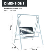 Outdoor High-Quality Courtyard Steel Hanging Bed Garden Multiple People Swing Chairs Outdoor Patio With Canopy Patio Swings