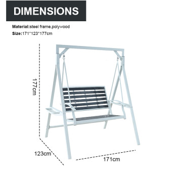 Outdoor High-Quality Courtyard Steel Hanging Bed Garden Multiple People Swing Chairs Outdoor Patio With Canopy Patio Swings