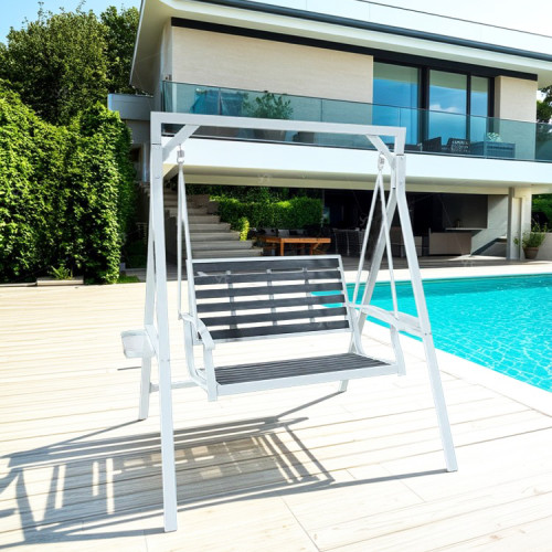 Outdoor High-Quality Courtyard Steel Hanging Bed Garden Multiple People Swing Chairs Outdoor Patio With Canopy Patio Swings