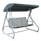 New Design Stripe Pattern Outdoor Patio Swings iron Frame Modern Swing Chair with Canopy Outdoor Use Garden Furniture