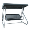 New Design Stripe Pattern Outdoor Patio Swings iron Frame Modern Swing Chair with Canopy Outdoor Use Garden Furniture