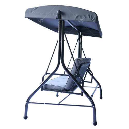 Outdoor 3-Seat Garden Swing Chair Patio Swings Multi-functional Swing Bed With Comfortable Cushion and Adjustable canopy