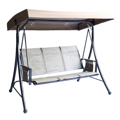 Modern Luxury 3-Seater Metal Hanging Swing Chair Canopy with Bali European Style for Outdoor Use Garden Furniture  Swing Chair