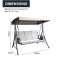 Modern Luxury 3-Seater Metal Hanging Swing Chair Canopy with Bali European Style for Outdoor Use Garden Furniture Swing Chair