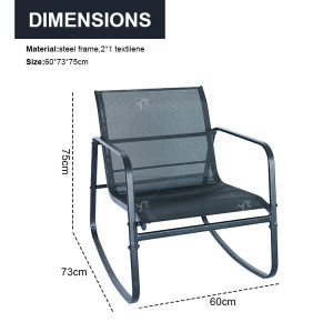 Modern  Qutdoor Bistro Set Fabric Chair and lron Table for Patio Bedroom or Living Room Steel Frame Chair Set with Coffee Table