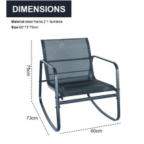 Modern  Qutdoor Bistro Set Fabric Chair and lron Table for Patio Bedroom or Living Room Steel Frame Chair Set with Coffee Table