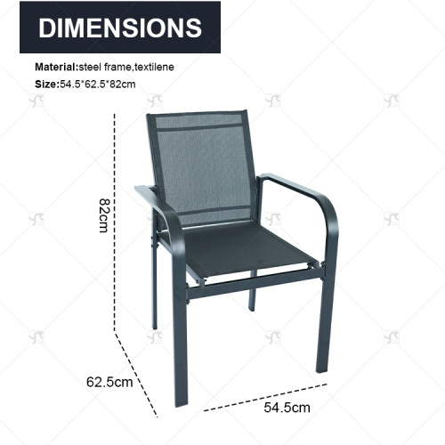 Teslin Outdoor Modern Hot Selling Good Quality  Garden 5 Pcs Table and Chair Set Steel Patio Furniture for Hotels and Courtyards