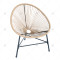 Modern Style Outdoor Garden Steel Rattan Egg Chair Popular Colorful Vine and Willow Rattan for Cafe Bar for Park Use