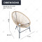 Modern Style Outdoor Garden Steel Rattan Egg Chair Popular Colorful Vine and Willow Rattan for Cafe Bar for Park Use