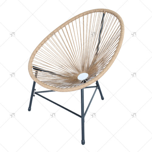 Modern Style Outdoor Garden Steel Rattan Egg Chair  Popular Colorful Vine and Willow Rattan  for Cafe Bar for Park Use