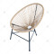 Modern Style Outdoor Garden Steel Rattan Egg Chair Popular Colorful Vine and Willow Rattan for Cafe Bar for Park Use