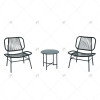 Modern Indoor and Outdoor Conversation Set Acapulco Chairs Outdoor Seating 3 Pieces Outdoor Garden Furniture Sets
