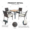 Modern Outdoor Rattan Patio Garden Steel Outdoor Furniture Garden Dining Sets Rattan Dining Chair Dining Table Set