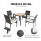 Modern Outdoor Rattan Patio Garden Steel Outdoor Furniture Garden Dining Sets Rattan Dining Chair Dining Table Set