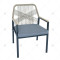 Popular Garden Furniture Rattan Dining Chair with Armrests with Cushion