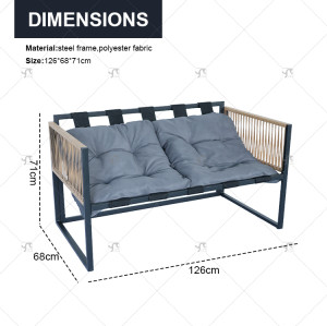 4 Pieces Hot Selling Modern Metal Outdoor Furniture rattan sofa Set - All-Weather Patio Garden Yard Dining sofa Set of 4