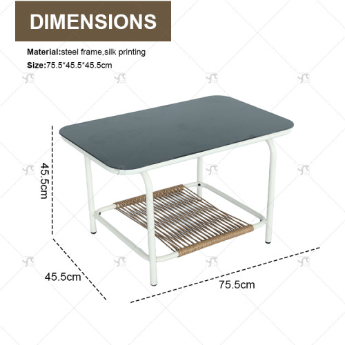 Modern Metal Frame Outdoor Furniture Set 7 Seater Patio Conversation Set Garden Furniture with Soft Cushions
