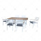 Modern Luxury Restaurant Furniture Aluminum Outdoor Furniture Garden Table and Chairs Outdoor Dining Set