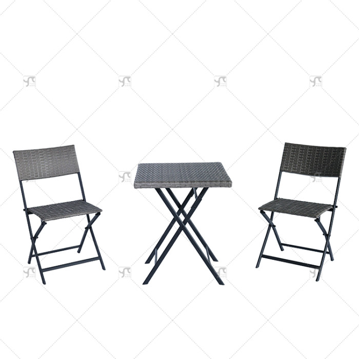 Modern Outdoor Rattan Table and Chair Combination Three Sets for Leisure Courtyard Balcony or Garden Use