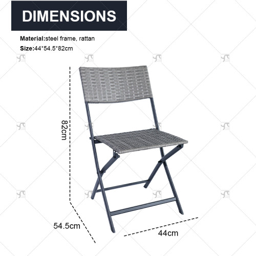 Modern Outdoor Rattan Table and Chair Combination Three Sets for Leisure Courtyard Balcony or Garden Use