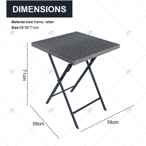 Modern Outdoor Rattan Table and Chair Combination Three Sets for Leisure Courtyard Balcony or Garden Use