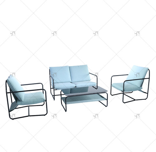 4 PCS Rope Patio Seating Garden Armchair Qutdoor Furniture Set Terrace Balcony Backyard Sofas Set of 4 Outdoor Living