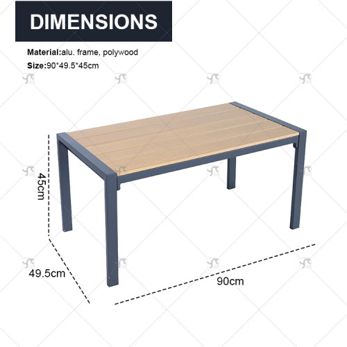 Durable 4Pieces Outdoor Metal Sofa Set with Coffee Table Patio Sectional Furniture Chat Sofa Conversation Set with Gray Cushions