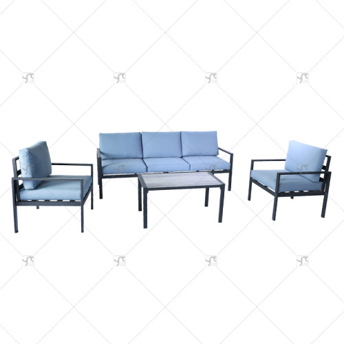 Modern 5 Seats Metal Garden Furniture Conversation Sets for Outdoor Patio Porch Table and Chairs Furniture sofa Set of 5