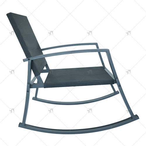 Outdoor Textilene Rocking Chair Steel Rocker Seating Outside Mesh Rocking Sling Gliders for Front Porch Garden Patio Backyard