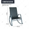 Modern Design Outdoor Rocking Chair Steel Metal Frame Swimming Pool Patio Garden Park Bedroom Restaurants Villas Durable Fabric