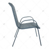 Metal Garden Outdoor Dining  Chair Fabric Garden Stacking Dining Chair teslin Garden Patio Restaurant Balcony Furniture