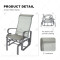 Lightweight Gray Gliding Rocking Chair for Patio Backyard Smooth Rocking Arms Swing Comfortable Construction for Outdoor Leisure